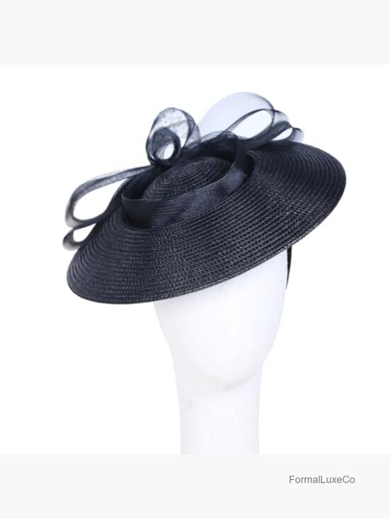 Church Derby Hat Tea Party Wide Brim Clip Headband Fascinator Women main image 5